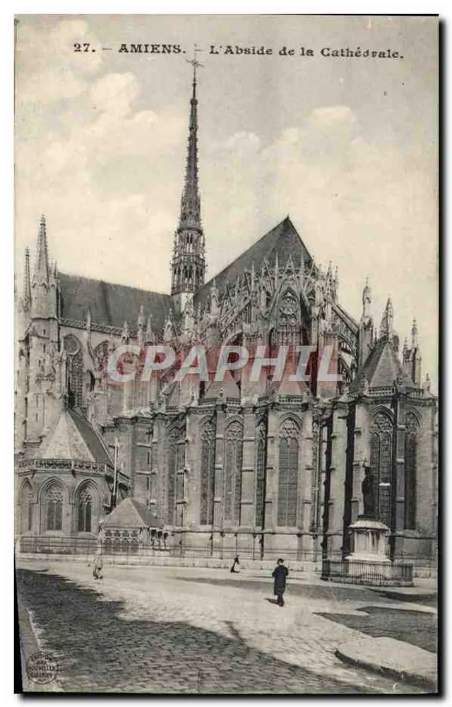 Amiens — A Abside da Catedral — Edições G. Bonnailly, n°27 - Frente