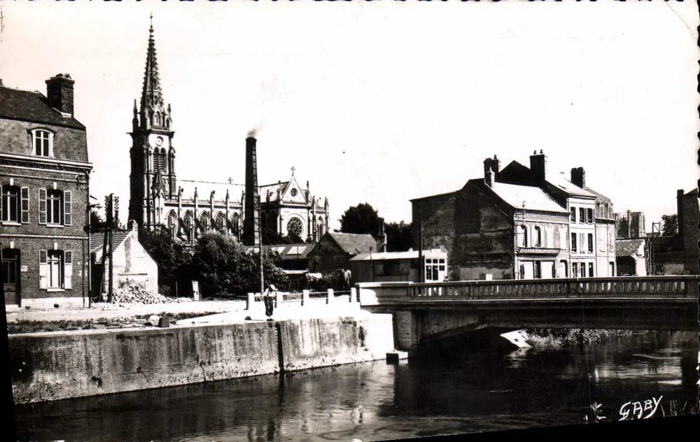 Abbeville (Somme) — Brücke Ledien und Kirche Saint-Jacques — Verlag Gaby - Vorderseite