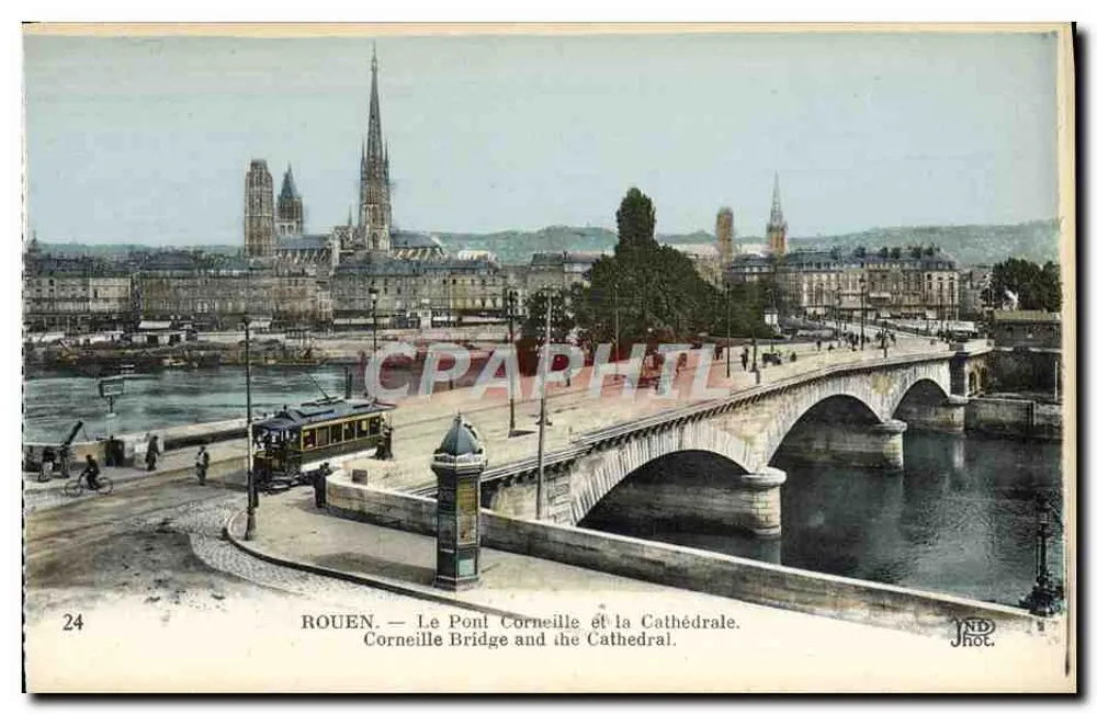 Rouen — Pont Corneille und Kathedrale — JND Phot. - Vorderseite
