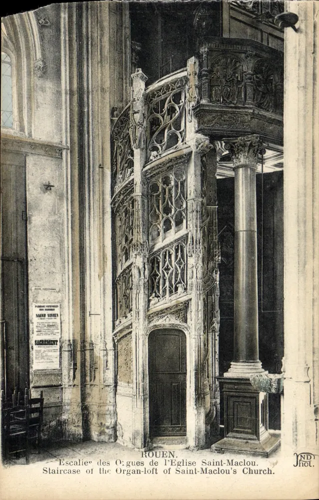 Treppe der Orgeln der Kirche Saint-Maclou — Rouen — Saint-Victor Phot. - Vorderseite
