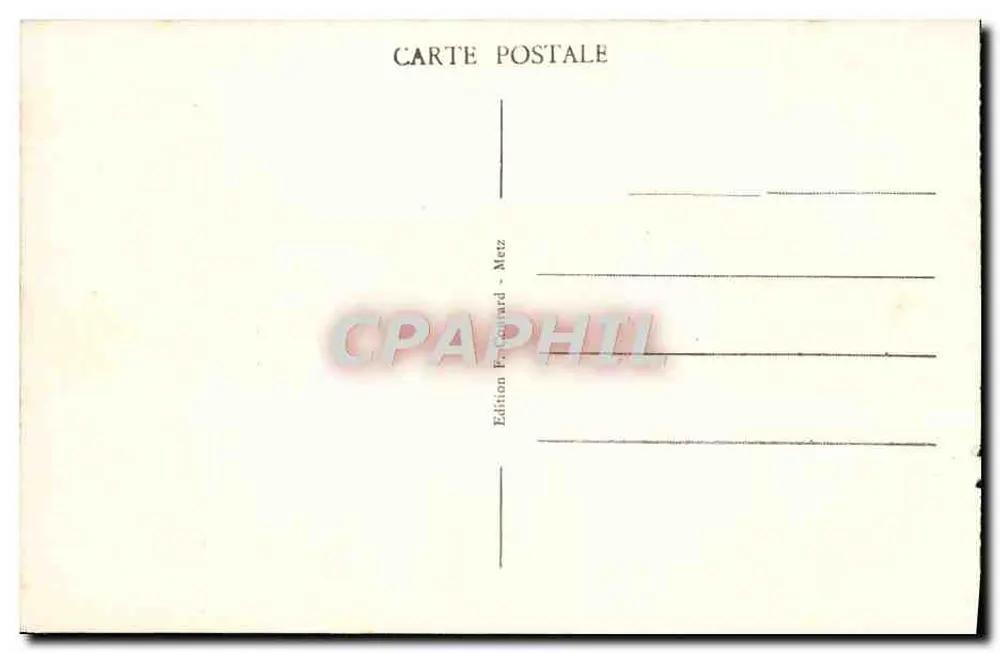 Metz - Gare — widok stacji z jej zegarowym dzwonnikiem — Wydawnictwo Fr. Gécard - Metz - Rewers