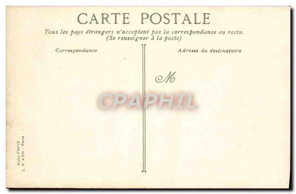 Jardín de las Plantas - Pavillon - París — editor L. V. & Cie, París - Reverso