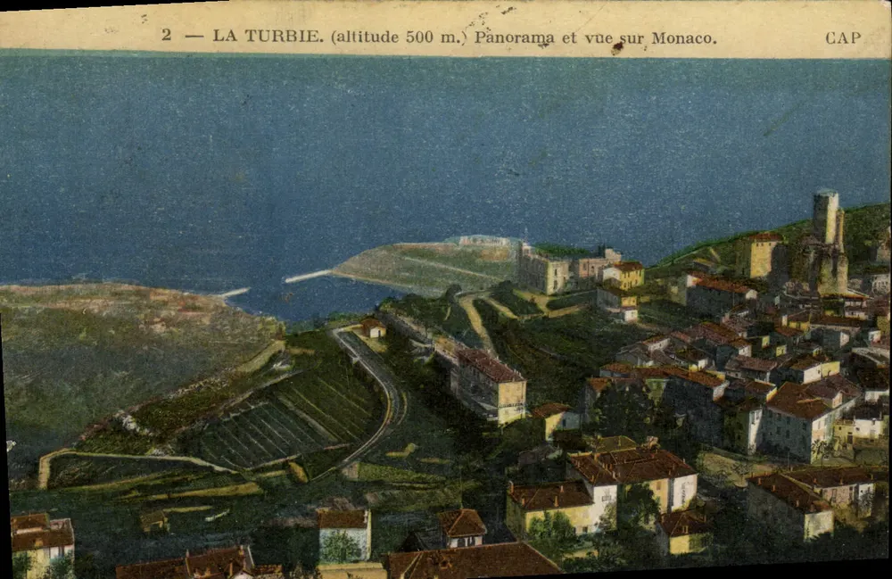 La Turbie — Panorama und Ausblick auf Monaco — CAP - Vorderseite
