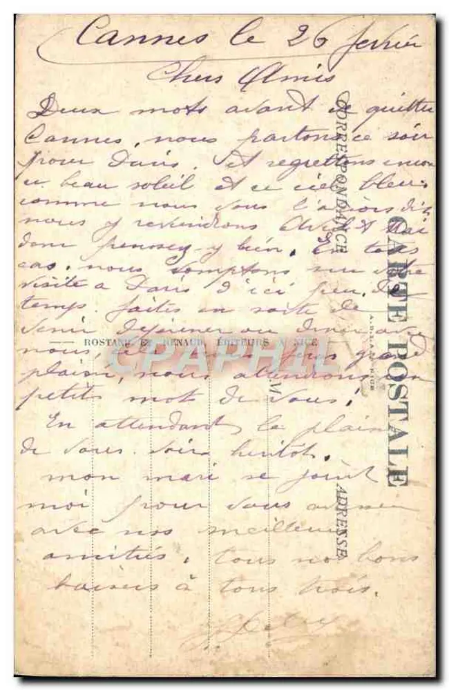 La Turbie (A.M.) — Ruines Romaines. La Tour d'Auguste. Éditeur : Rostand & Léonard Éditeurs à Nice. - Rückseite
