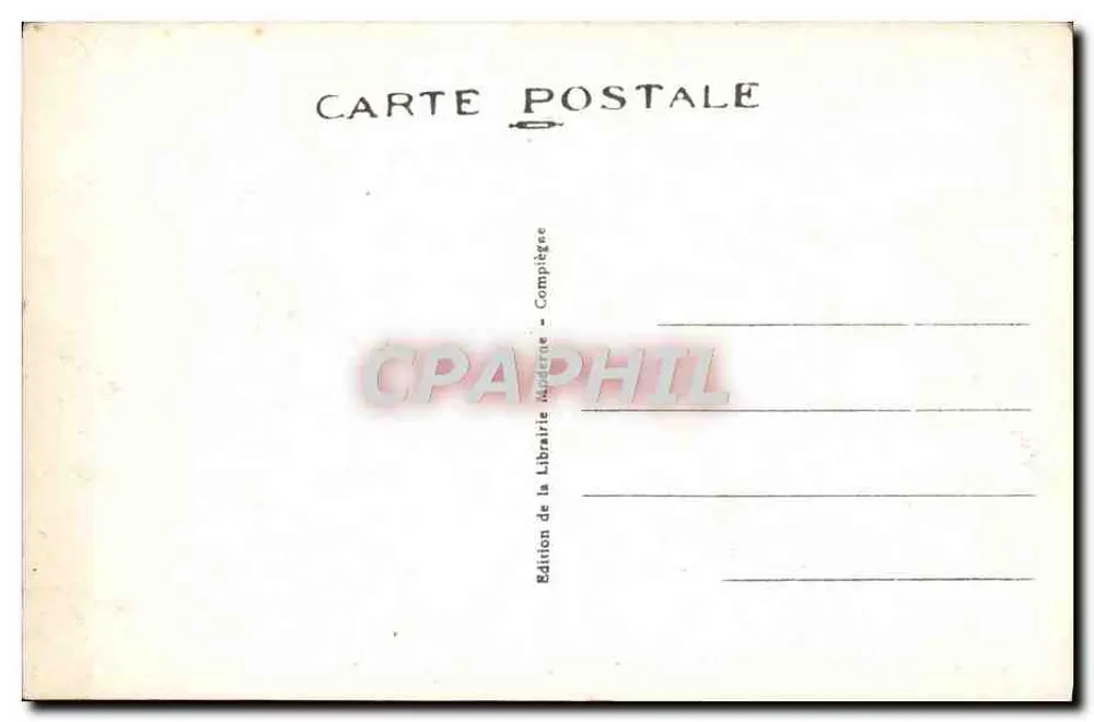 Pierrefonds (Oise) — O Castelo visto do Lago — Edição da Livraria Moderna, Compiegne - Verso