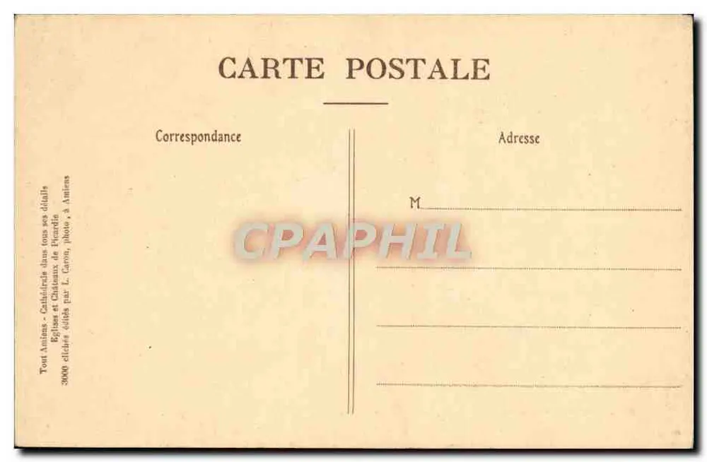 Amiens — Kathedrale — Chorbank — 2. Serie, Nr. 3 — Der Traum Jacobs — Miséricorde 28 - Rückseite