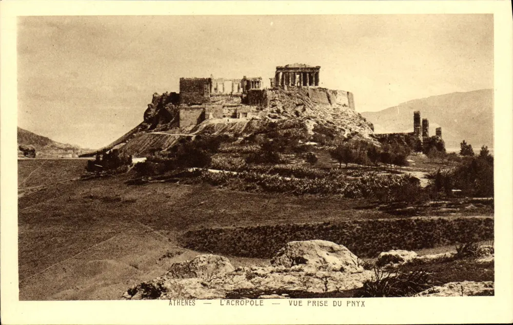 Athènes — L'Acropole — Vue prise du Pnyx - Recto