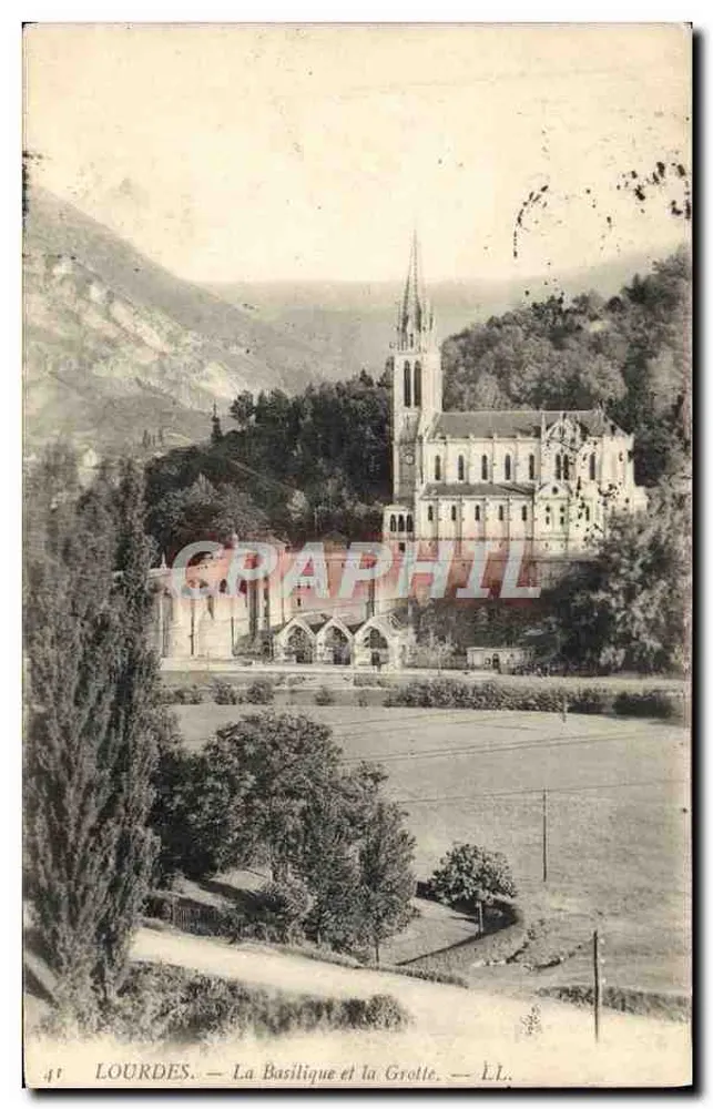 Lourdes — A Basílica e a Gruta — LL. - Frente