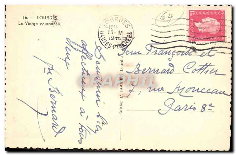 Lourdes — A Virgem Coroada — Edição Lourdes - Verso