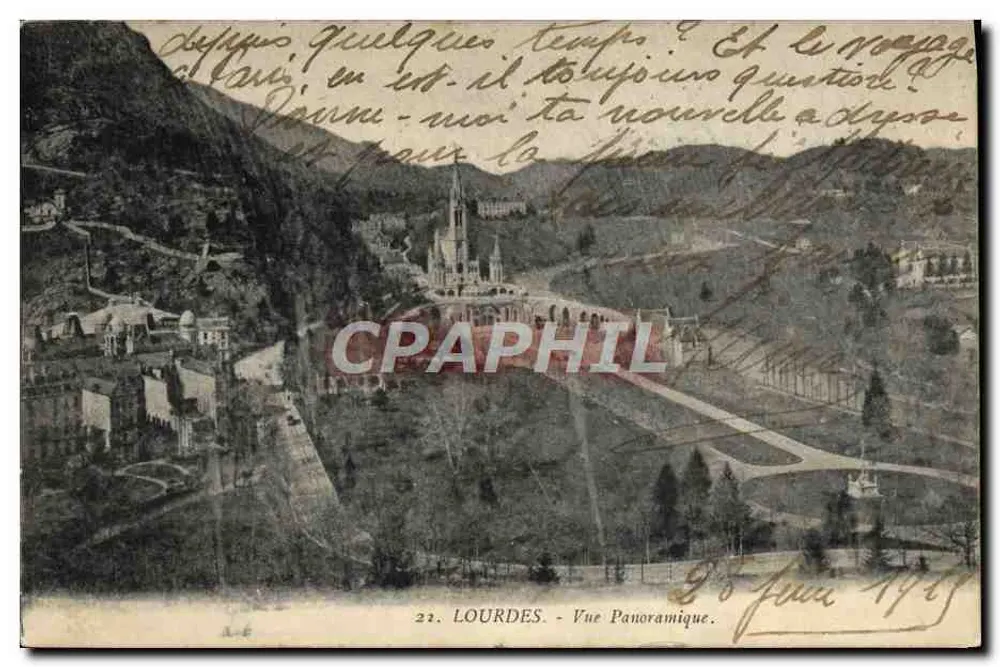 Lourdes — Vista Panorâmica — Edição P. Firon, n°22 - Frente