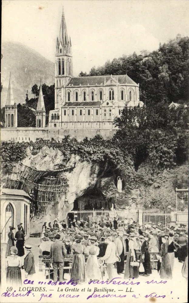 Lourdes — A Gruta e a Basílica — LL. n°59 - Frente