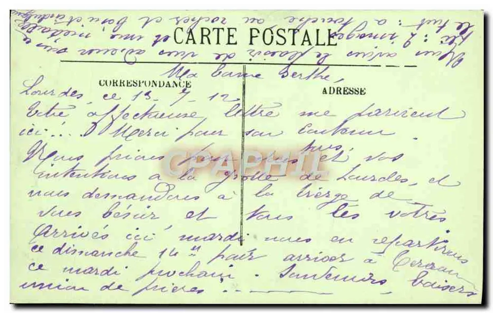 Lourdes — A Gruta e a Basílica — LL. n°59 - Verso