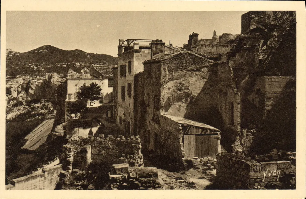 Les Baux (B. du-R.) — Der Vallon de la Fontaine, die römische Straße — Les Éditions d'Art Yvon, Paris - Vorderseite