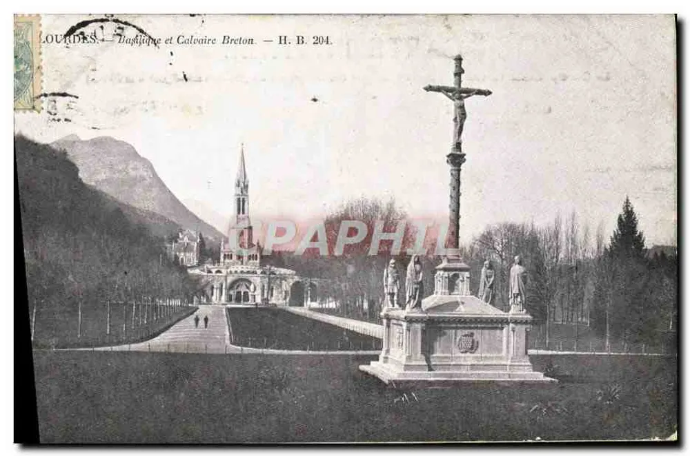 Lourdes — Basílica e Calvário Breton — H. B. 204. - Frente