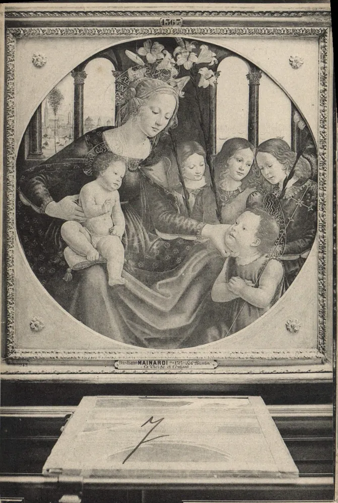 Madona de Mainardo — obra atribuída a Jacopo Bellini — editor desconhecido, número de série 1567 - Frente