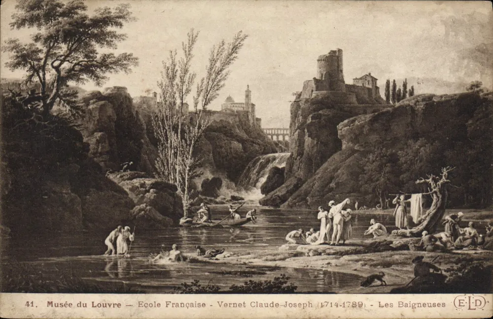 Die Badenden — Louvre-Museum — Vernet Claude-Joseph (1714-1789) — Französisch Schule - Vorderseite