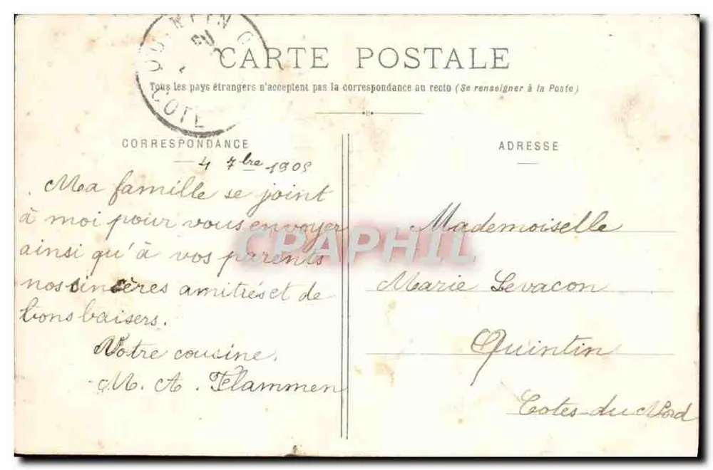 Santa Procule, Patroa de Gannat — MAD. DELAMOLINIÈRE, LIB. GANNAT - Verso