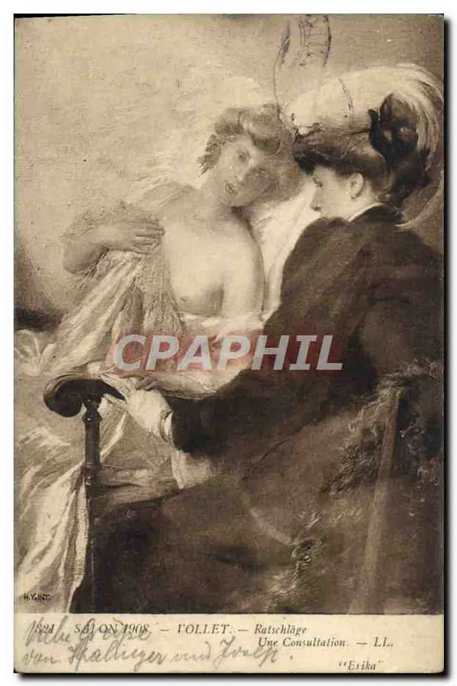 SALON 1908 — VOLLET — Uma Consultação — LL. — 'Erika' - Frente