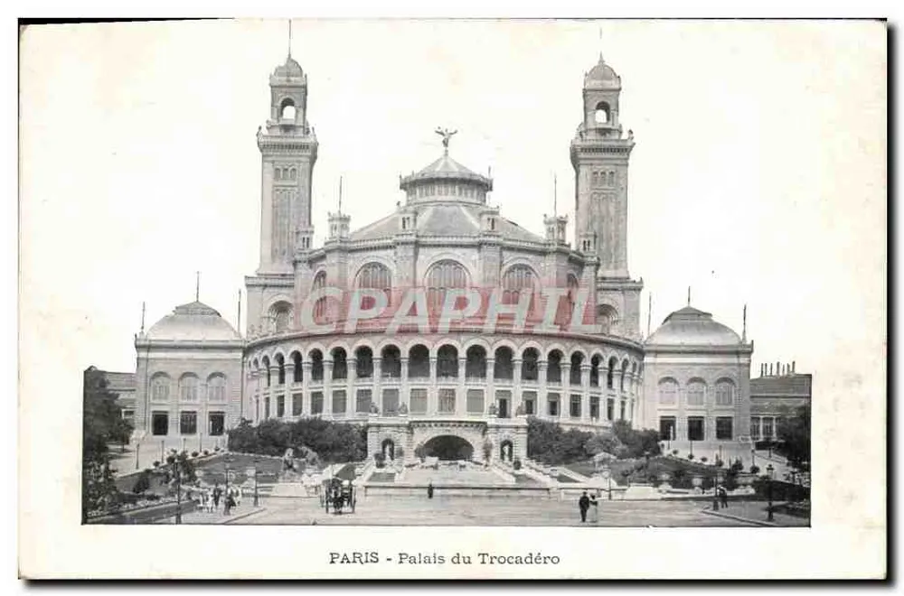 Paris - Palácio do Trocadéro — vista arquitetônica — editor não identificado - Frente