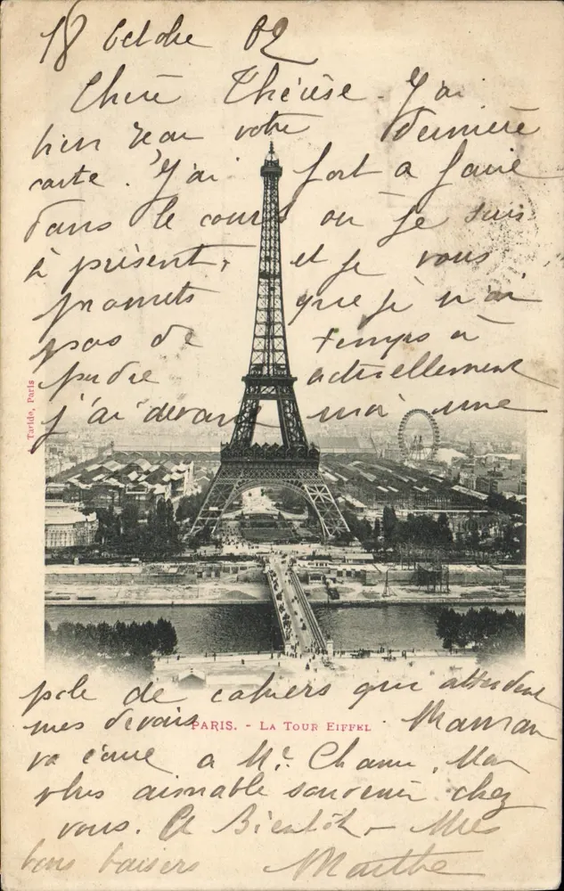 Paris - A Torre Eiffel — vista do rio Sena — editor Turido, Paris - Frente