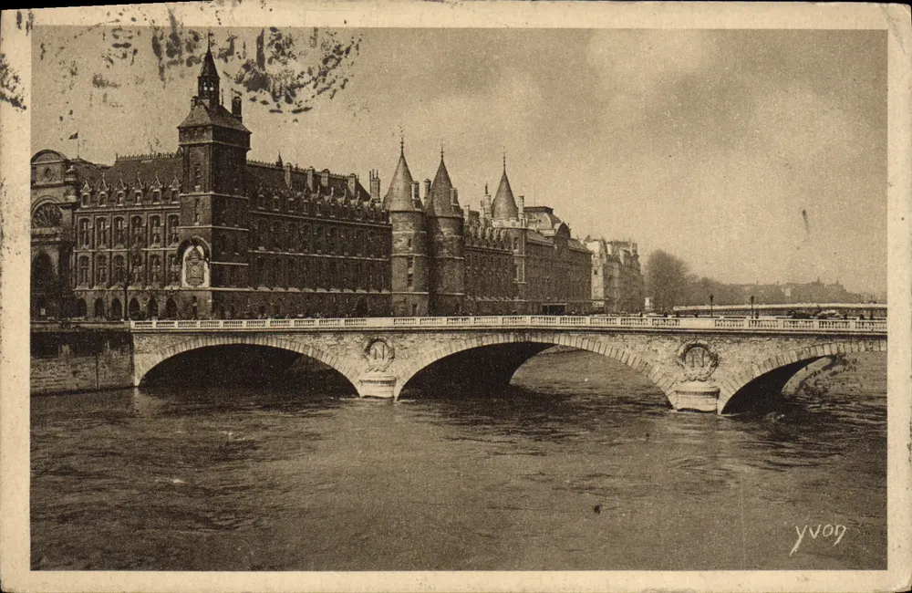 Das Palast der Justiz und der Pont au Change — Paris — Kunstausgabe YVON, Nr. 62 - Vorderseite