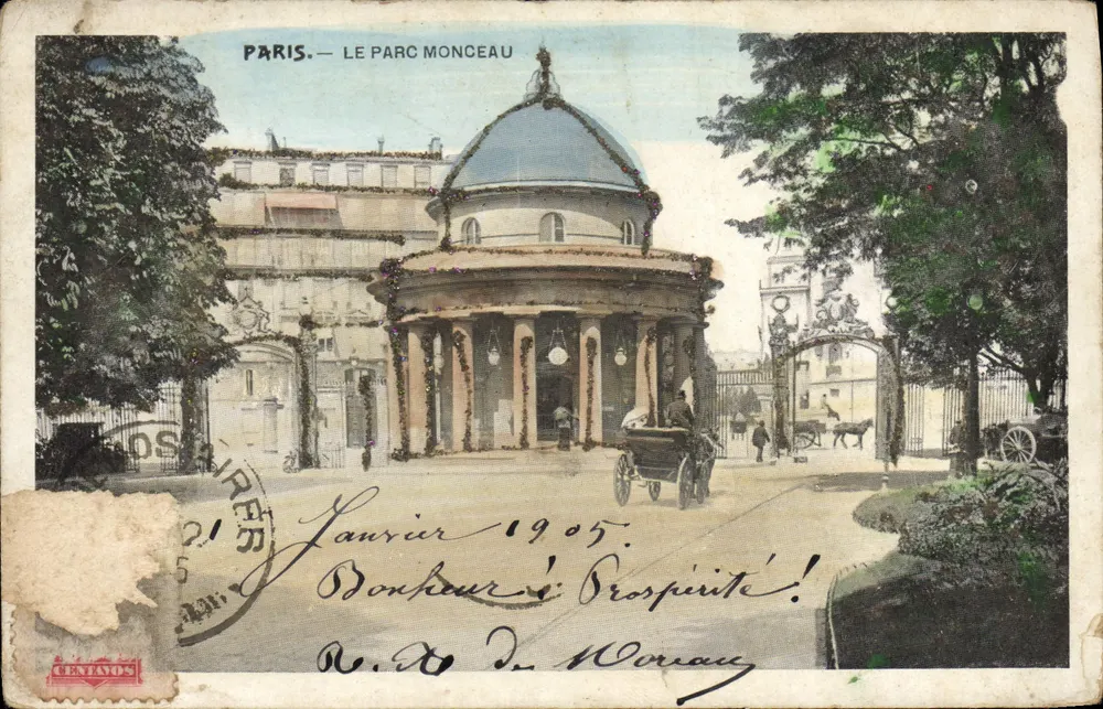 Paris — Le Parc Monceau — éditeur CENTAVOS, n° 21 - Frente