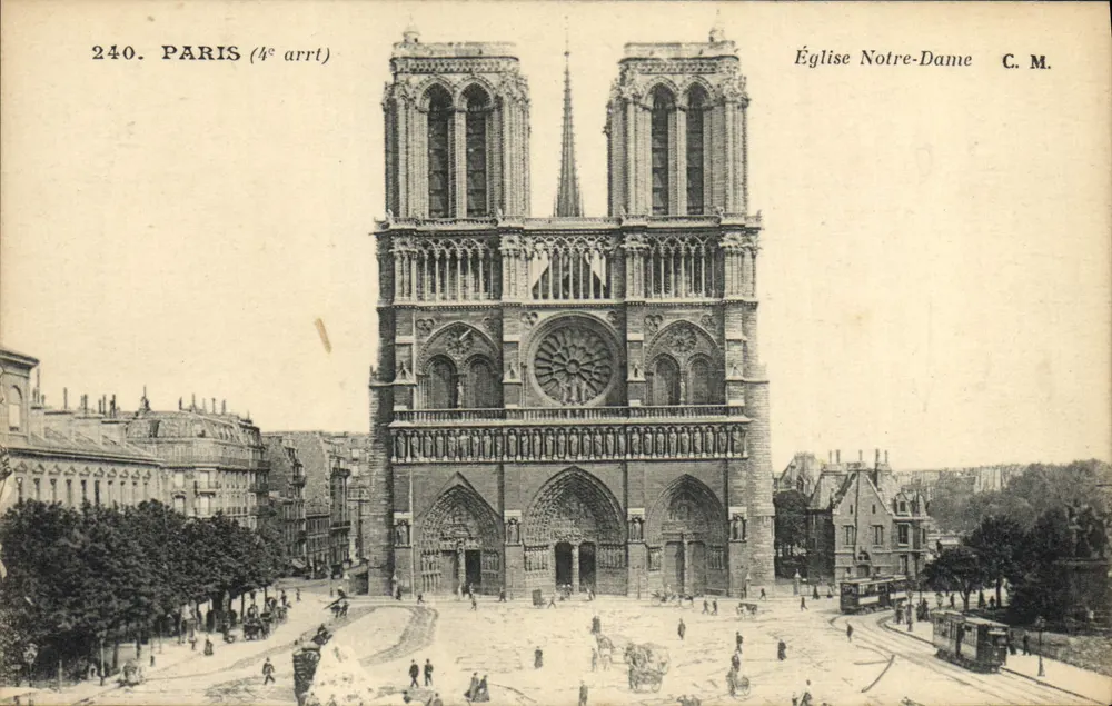 Parijs (4e arrondissement) — Kerk van Notre-Dame — Moderne ansichtkaart n°240 - Voorkant
