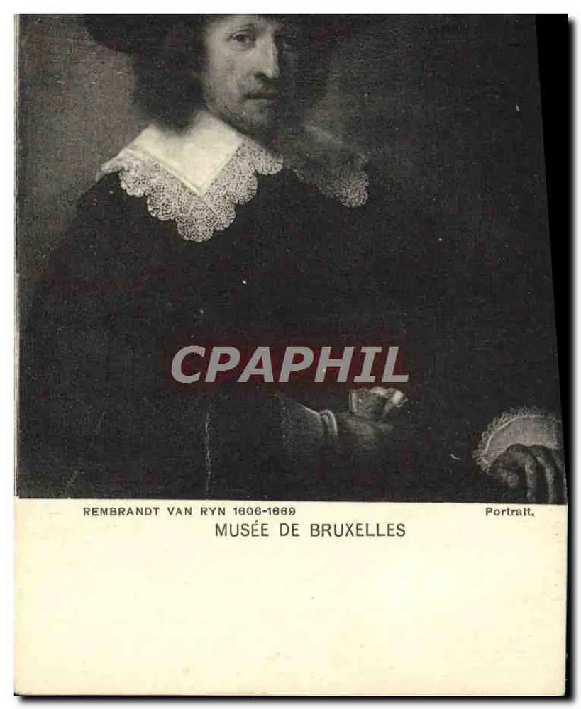 Porträt von Rembrandt van Rijn — Museum von Brüssel — Verlag Nels, Brüssel, Serie 53 - Vorderseite