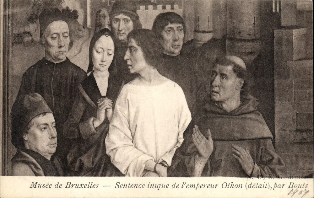 Museum von Brüssel — Ungerechte Verurteilung des Kaisers Othon (detail), von Bouts - Vorderseite