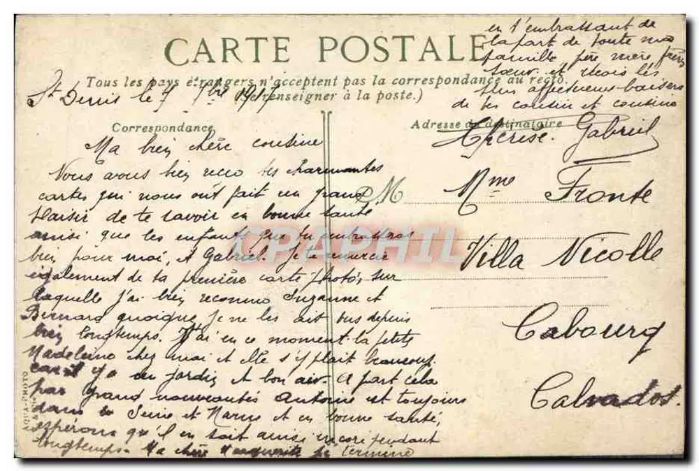 Saint-Denis — La Cathédrale — Imprimé sur la carte, n° 14568 - Rewers
