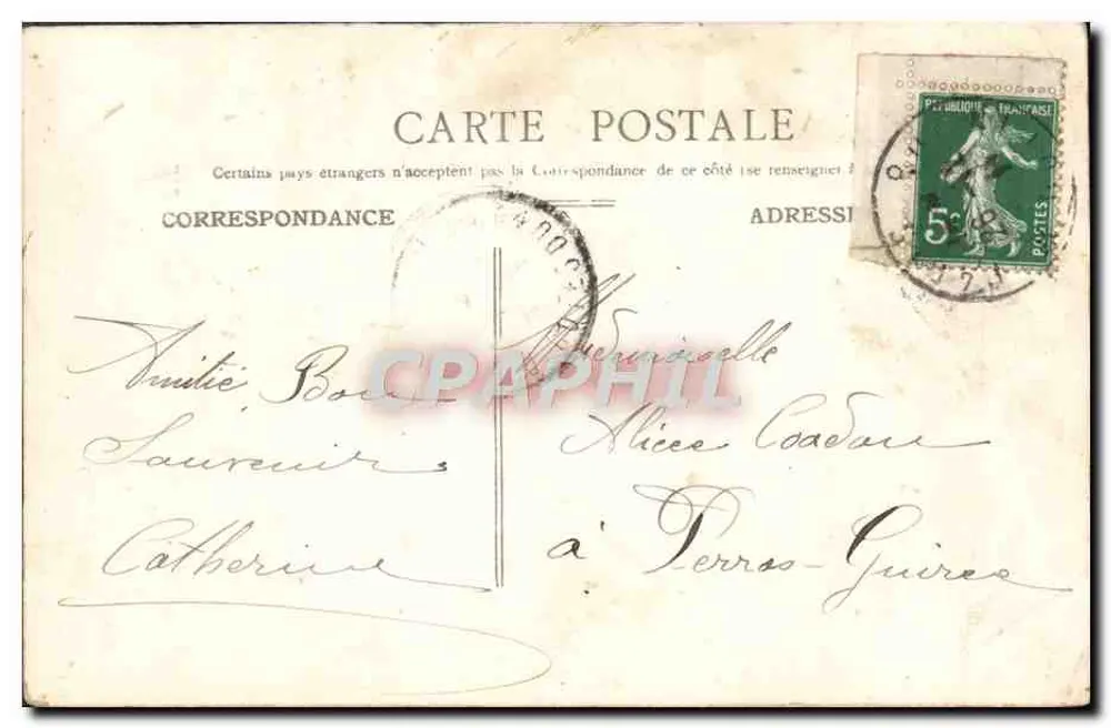 Paris — Le Marché aux Fleurs — C. J. 111 - Verso