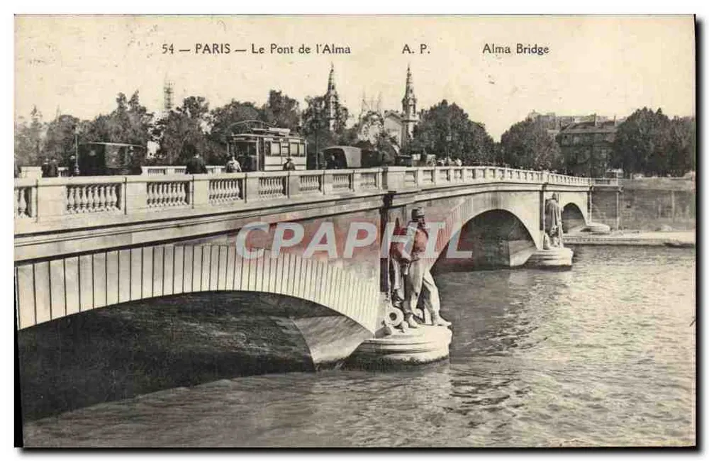 Paris — O Ponte do Alma — A.P. — N°54 - Frente