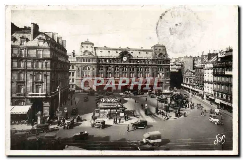 Platz Saint-Lazare — Paris — Verlag F. FLEUR, Nr. 24 - Vorderseite