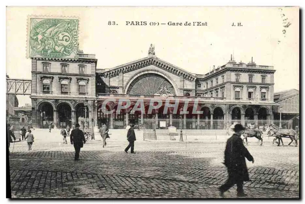 Paris (10) — Estação de Leste — J.H. n°83 - Frente