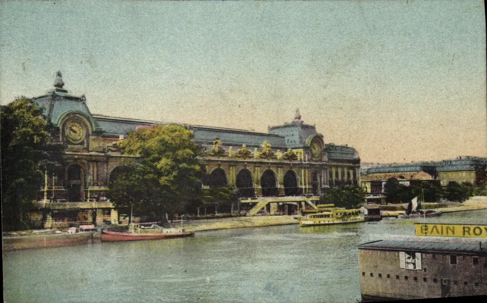 Gare d'Orsay — vue de la façade et du quai — Édition La Cigogne, Paris - Frente