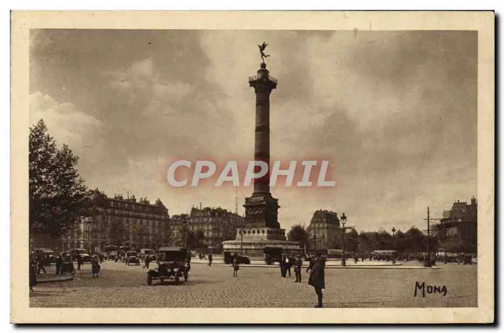 Place de la Bastille — Coluna de Julho — editor Mong, n°73 - Frente