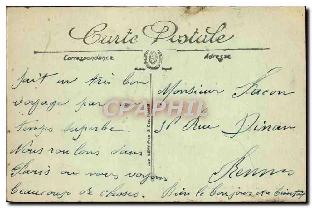 PARIS — O Ponte do Cambio — LL. — Editor LL. - Verso
