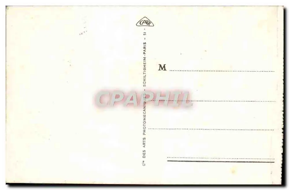 Paris - A Igreja de Nossa Senhora de Paris - Fachada — Bilhete postal antigo n°24 — editor CAP - Verso