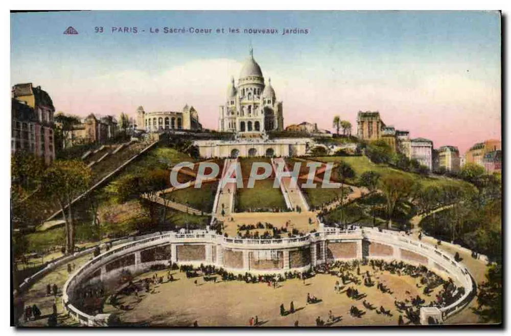 Paris - Der Sacré-Cœur und die neuen Gärten — Verlag C° des Arts Mécaniques, Nr. 93 - Vorderseite