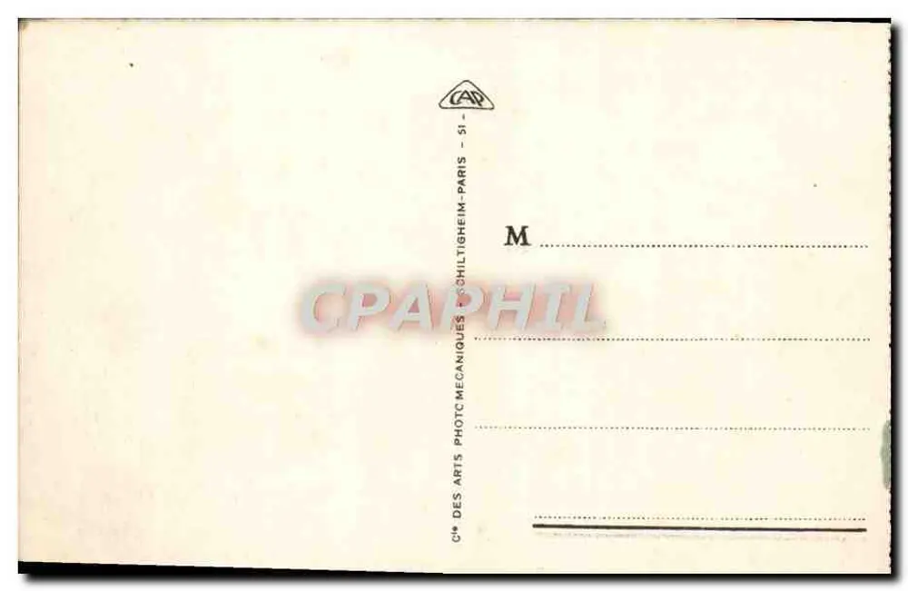 Paris - Der Sacré-Cœur und die neuen Gärten — Verlag C° des Arts Mécaniques, Nr. 93 - Rückseite