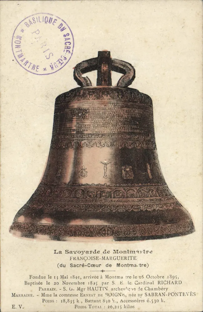 Die Savoyardin von Montmartre — Glocke der Basilika des Heiligen Herzens — E.V. - Vorderseite