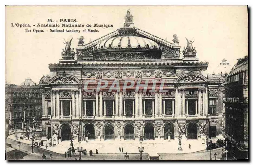Das Opernhaus - Nationale Akademie der Musik — Paris — Serie 54 - Vorderseite
