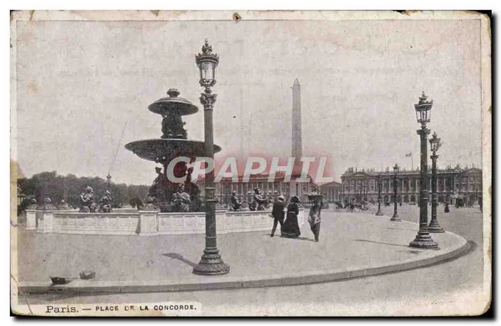 Paris — Praça da Concórdia — editor não indicado, número de série não visível - Frente