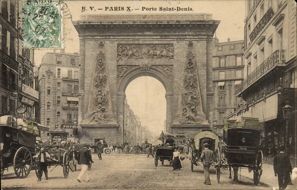Porta Saint-Denis — Paris — Editor E.V. n°8962 - Frente