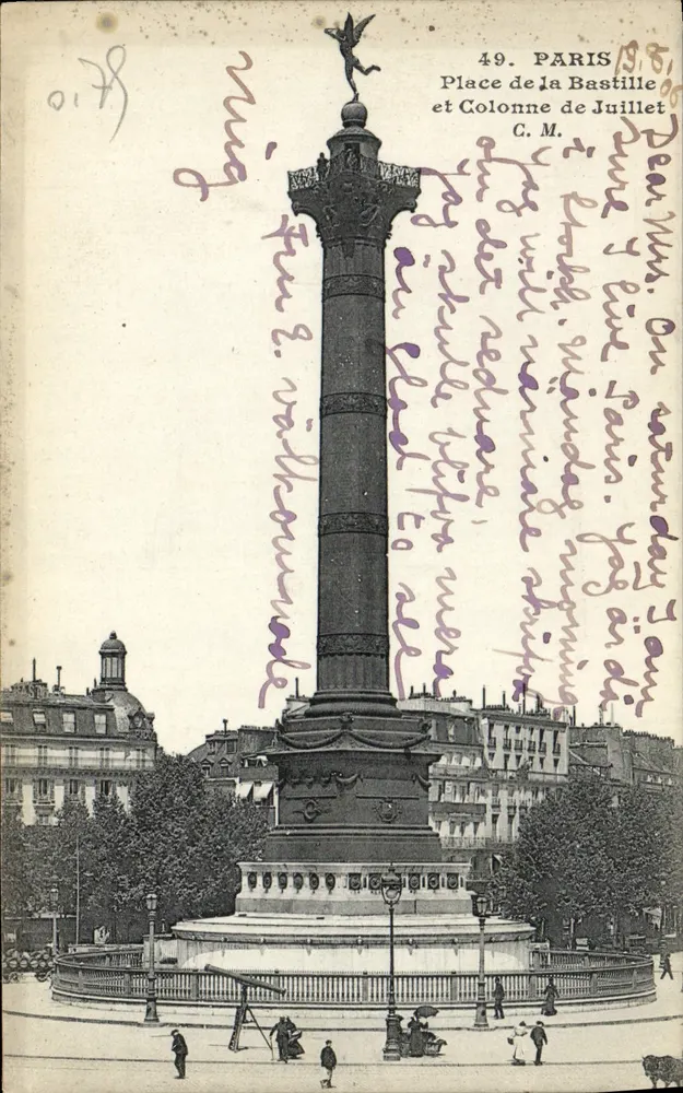 Place de la Bastille — Säule vom 17. August — C. M. n°49 - Vorderseite