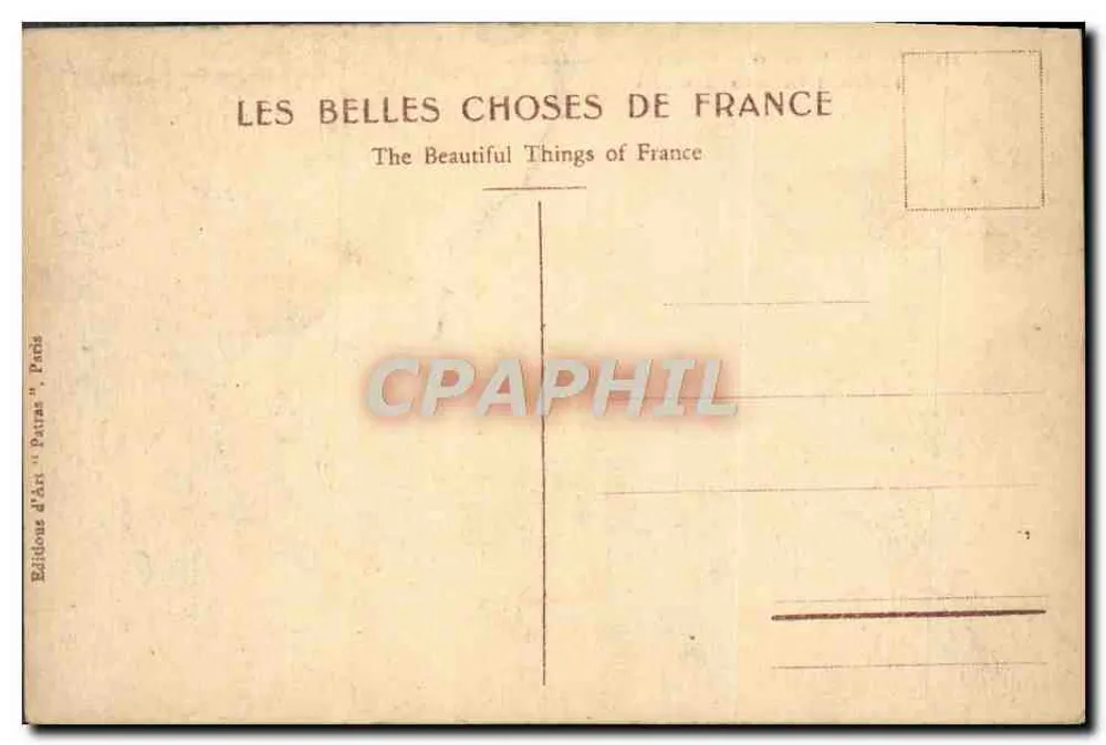 Paris - Fortaleza de Vincennes (século XIV) — Edições d'Art 'Patras' n°113 - Verso