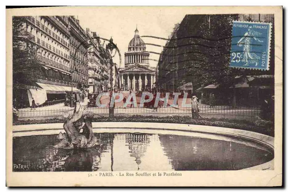 Paris - La Rue Soufflot und der Panthéon — Patras, n°51 - Vorderseite