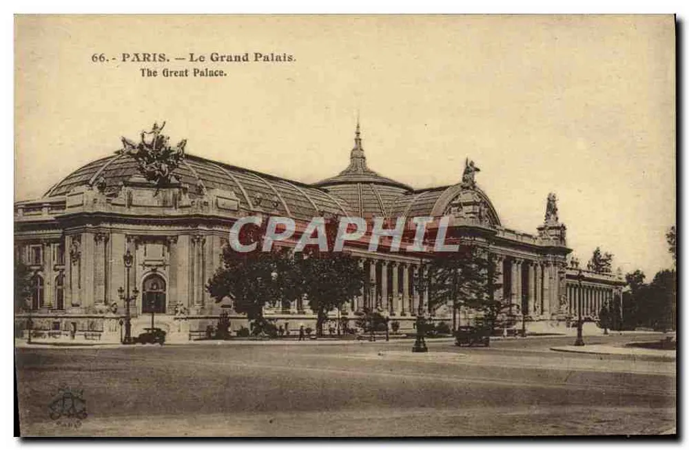 Paris — A Vista do Grande Palácio — Fototipia l'Abadie Paris, n°66 - Frente