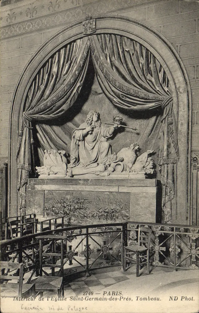 Innenansicht der Kirche Saint-Germain-des-Prés — Grabmal Casimir III. von Polen — ND Phot. n°2749 - Vorderseite