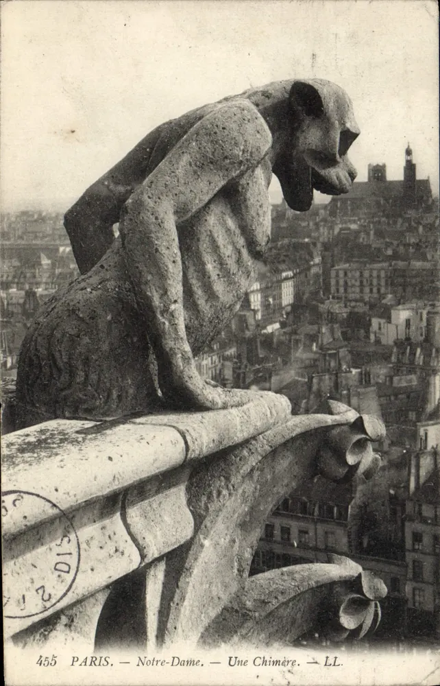 Paris — Notre-Dame — Uma Chimera — LL. n° 455 - Frente